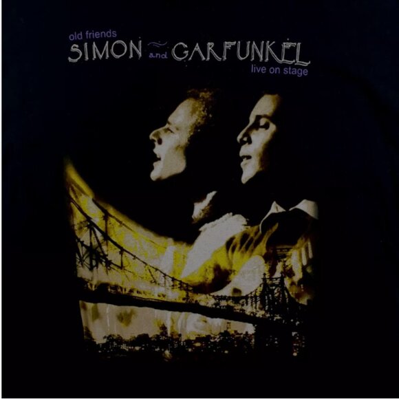 Simon And Garfunkel Old Friends Live On Stage Touring T Shirt, 2009, Black XL - Picture 1 of 4